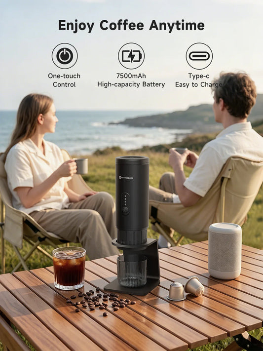 STARSEEKER S51 เครื่องชงกาแฟแบบพกพา ใช้ได้ทั้งผงกาแฟและแคปซูลกาแฟ พร้อมระบบทำความร้อน การสกัดแบบไร้ก้การให้ความร้อนเร็ว