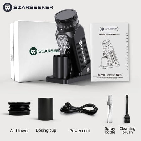 【2026ใหม่】STARSEEKER E64 เครื่องบดกาแฟ Electric Coffee Grinder 64MM Titanium Cone Burr Stepless Adjustment Espresso
