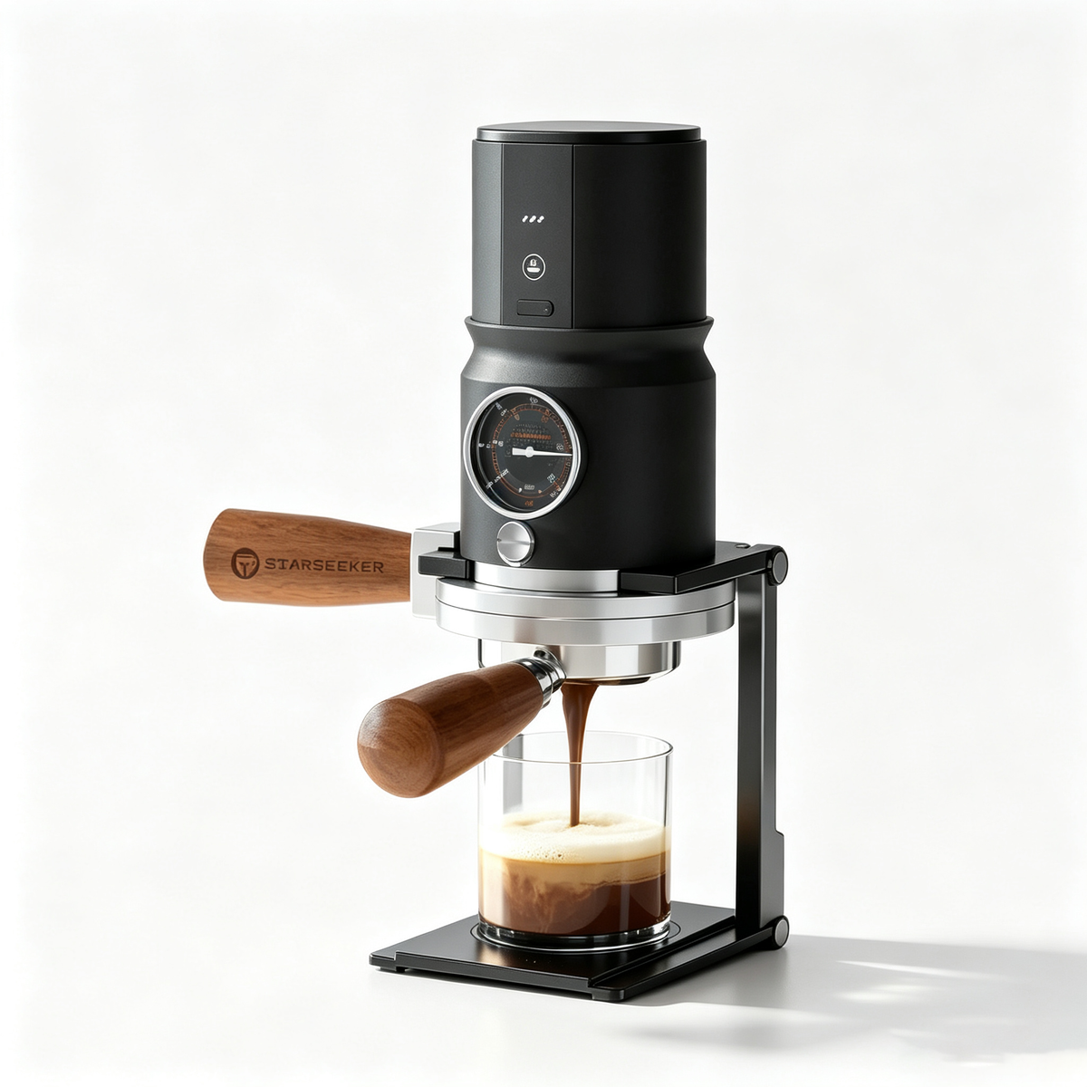 【เก็บเงินปลายทาง】 STARSEEKER Super58 Espresso Travel เครื่องชงกาแฟแบบพกพาสําหรับ Camping รถเครื่องชงกาแฟ USB-C Bracket Tamper