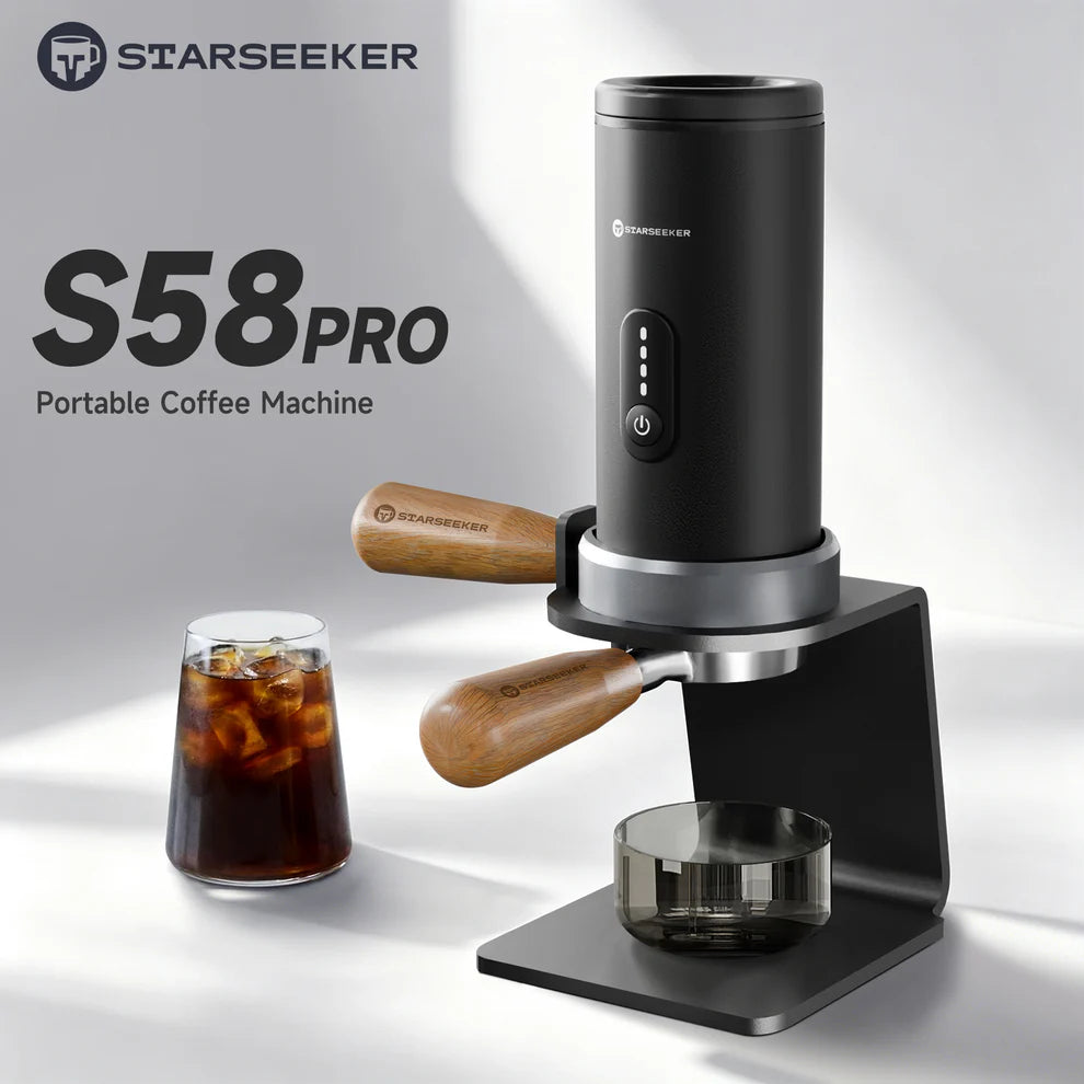 STARSEEKER S58 Portable Coffee Machineเครื่องชงกาแฟ อุ่นได้ ชาร์จได้ ใส่ด้ามจับได้ 20‑Bar Pressure ให้ความร้อนเร็ว