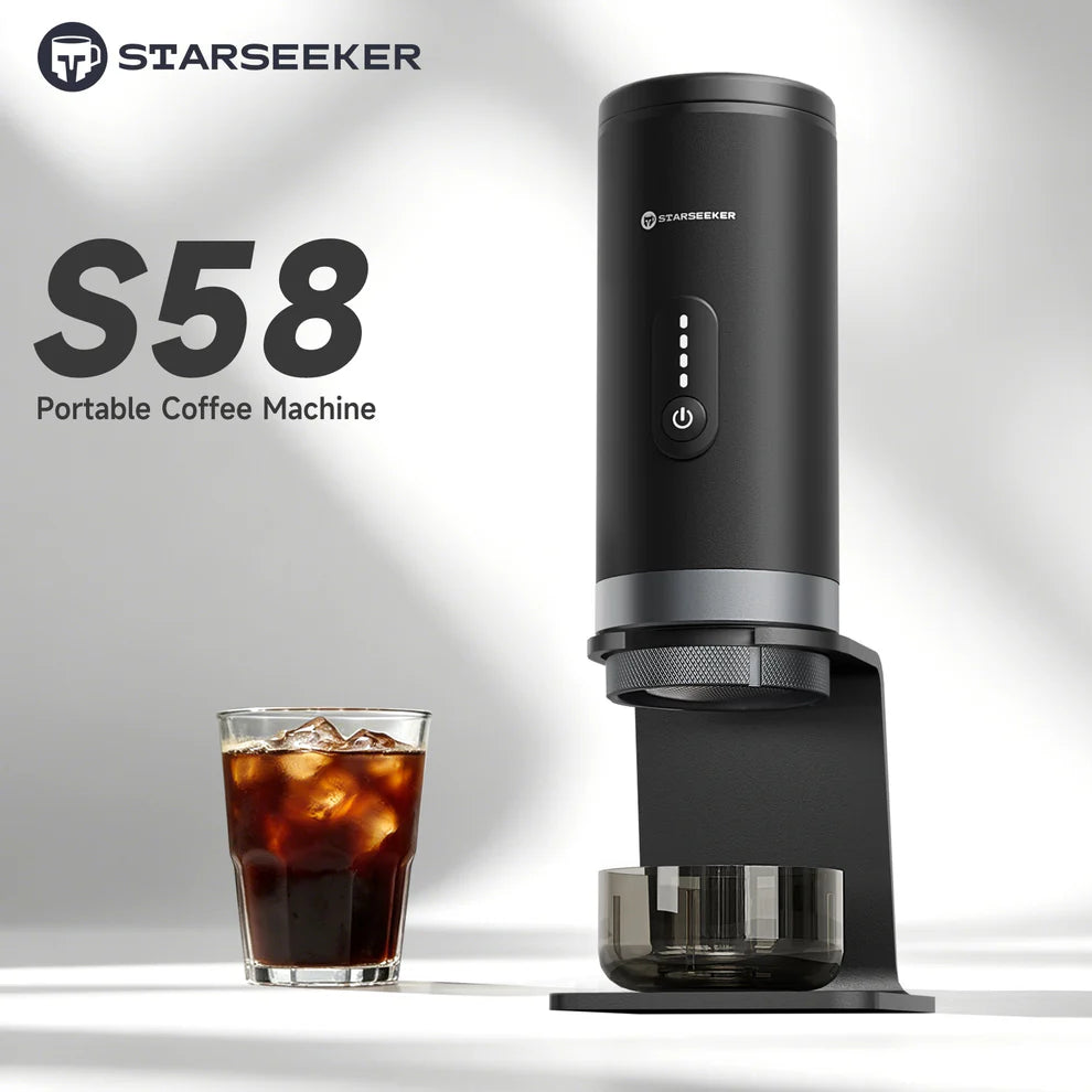 STARSEEKER S58 Portable Coffee Machineเครื่องชงกาแฟ อุ่นได้ ชาร์จได้ ใส่ด้ามจับได้ 20‑Bar Pressure ให้ความร้อนเร็ว