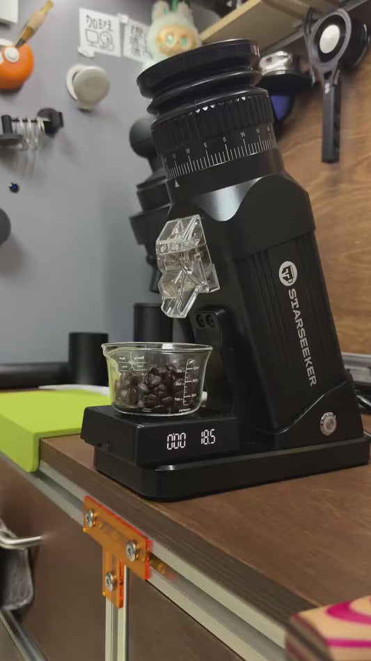 【2026ใหม่】STARSEEKER E64 เครื่องบดกาแฟ Electric Coffee Grinder 64MM Titanium Cone Burr Stepless Adjustment Espresso