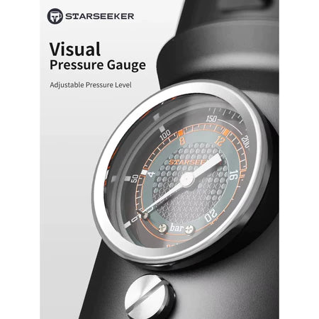 【เก็บเงินปลายทาง】 STARSEEKER Super58 Espresso Travel เครื่องชงกาแฟแบบพกพาสําหรับ Camping รถเครื่องชงกาแฟ USB-C Bracket Tamper