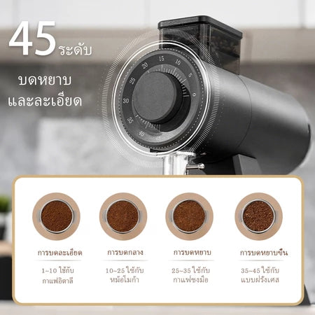 Starseeker AK74 Electric Coffee Grinder 74MM เครื่องบดเมล็ดกาแฟไฟฟ้าพลาสม่าเชิงพาณิชย์เครื่องชงกาแฟตั้งเวลา