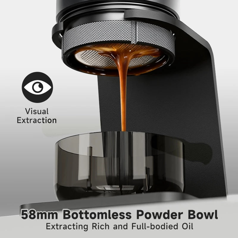 STARSEEKER S58 Portable Coffee Machineเครื่องชงกาแฟ อุ่นได้ ชาร์จได้ ใส่ด้ามจับได้ 20‑Bar Pressure ให้ความร้อนเร็ว