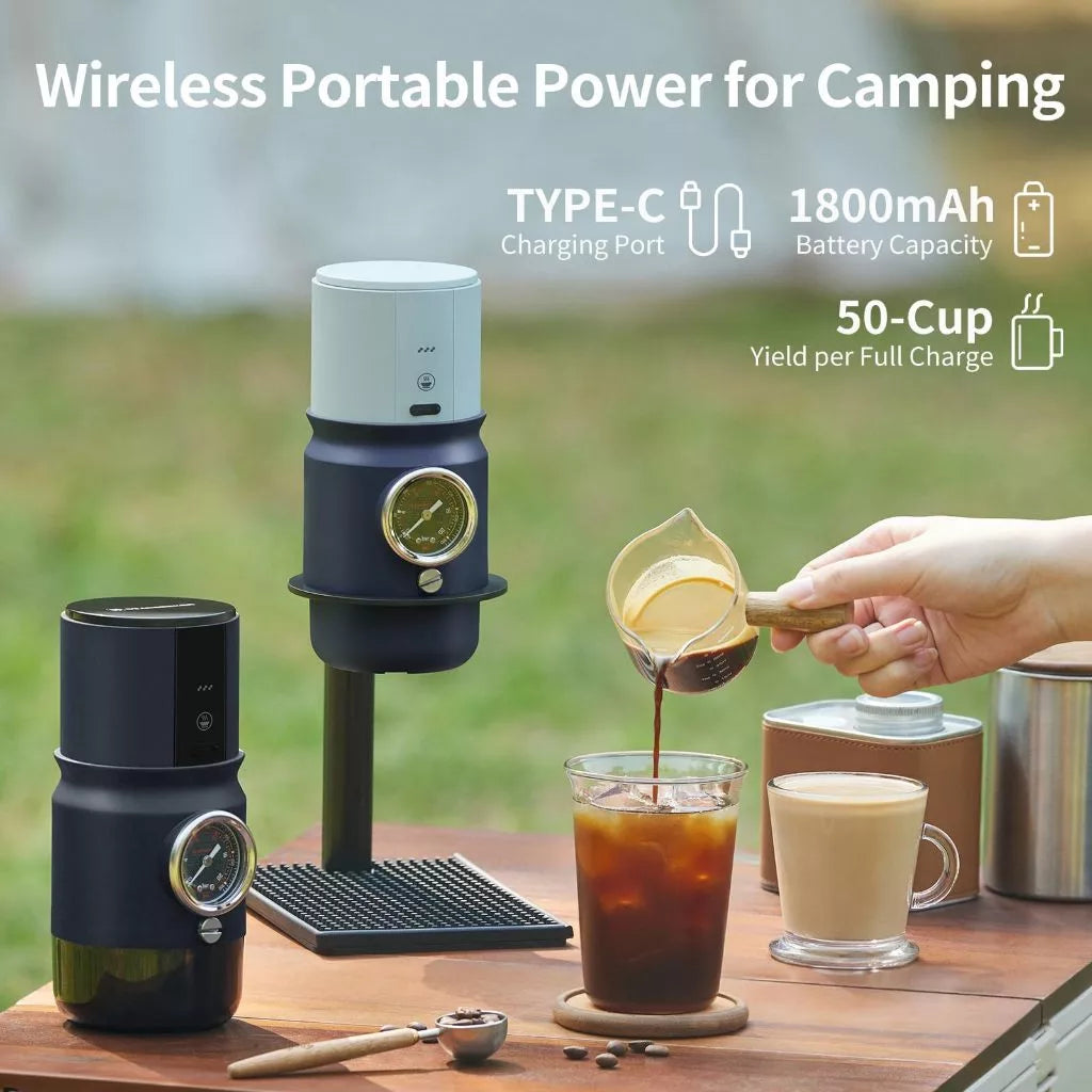 【เก็บเงินปลายทาง】 STARSEEKER Super58 Espresso Travel เครื่องชงกาแฟแบบพกพาสําหรับ Camping รถเครื่องชงกาแฟ USB-C Bracket Tamper